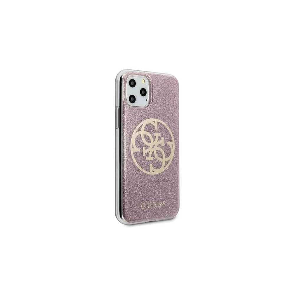 Hurtownia GSM - Etui Guess GUHCN58PCUGLPI Apple iPhone 11 Pro różowy/pink hard case 4G Circle Glitter - GUE177PNK - {ean13} - Hurt