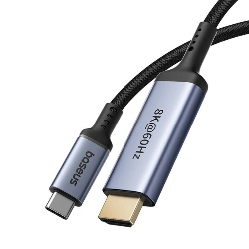 Kabel Baseus USB-C / HDMI 2.1 8K 60Hz 1.5m czarny