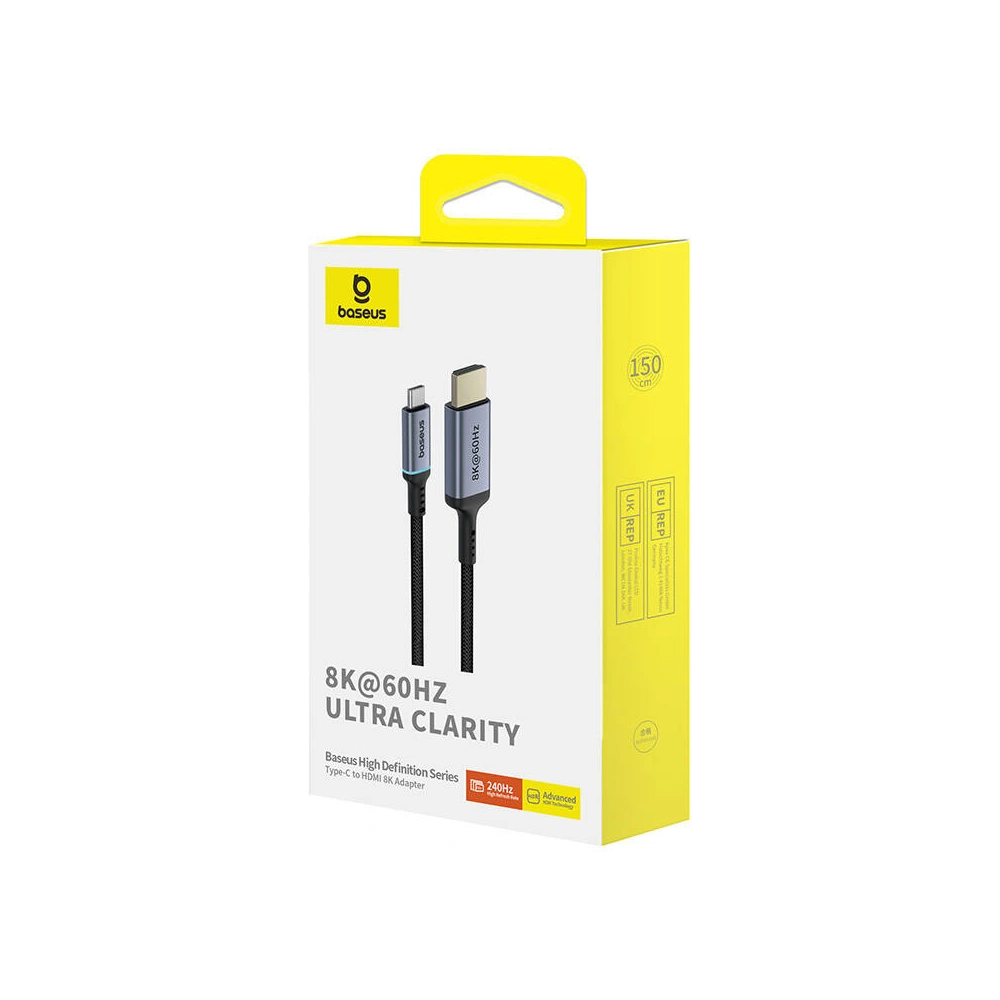Hurtownia GSM - Kabel Baseus USB-C / HDMI 2.1 8K 60Hz 1.5m schwarz - BSU4851 - {ean13} - Hurt