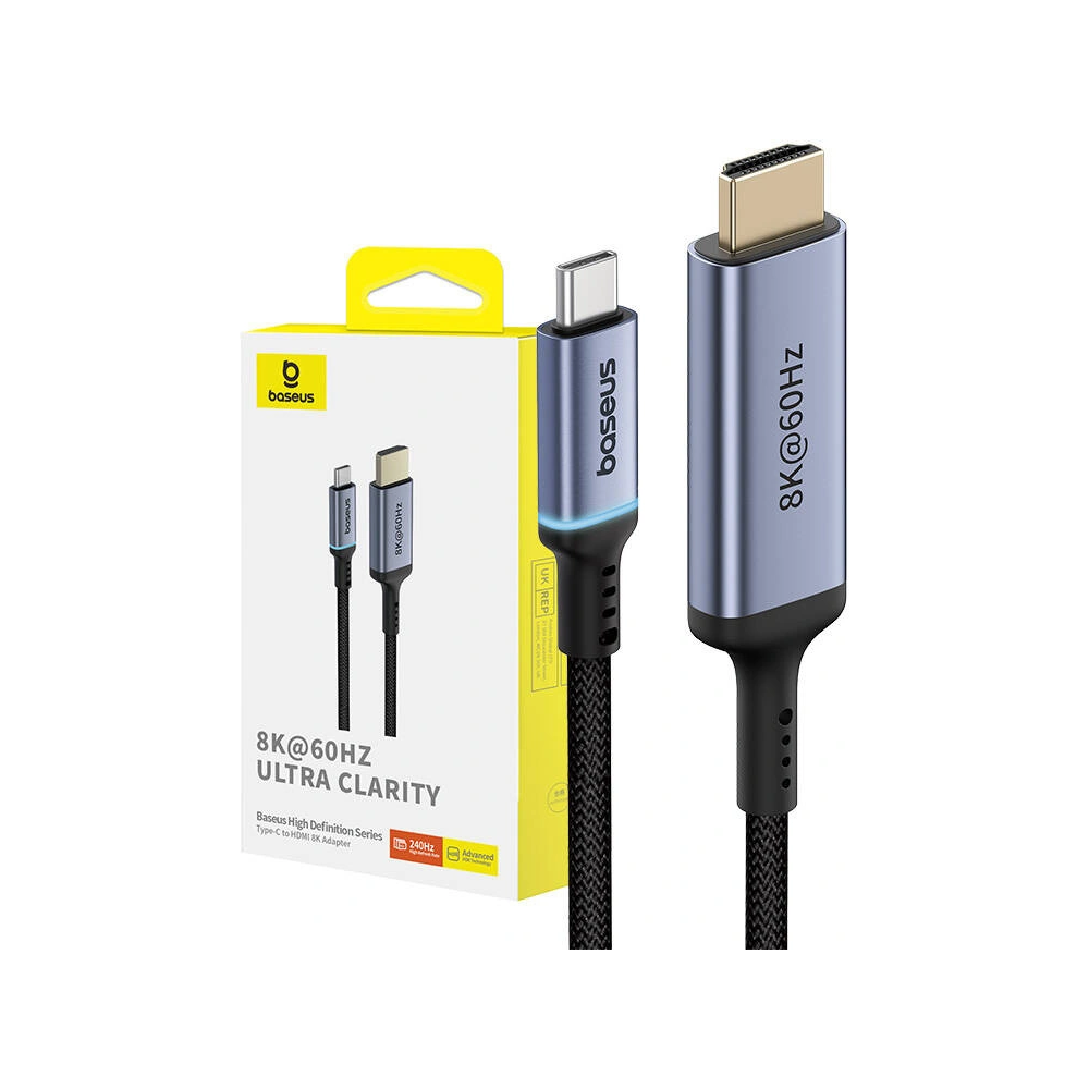 Hurtownia GSM - Kabel Baseus USB-C / HDMI 2.1 8K 60Hz 1.5m černý - BSU4851 - {ean13} - Hurt