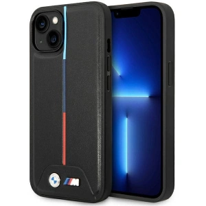 Etui BMW BMHCP15S22PVTK Apple iPhone 15 / 14 / 13 hardcase M Quilted Tricolor czarny/black