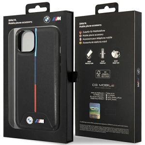 Etui BMW BMHCP15S22PVTK Apple iPhone 15 / 14 / 13 hardcase M Quilted Tricolor czarny/black