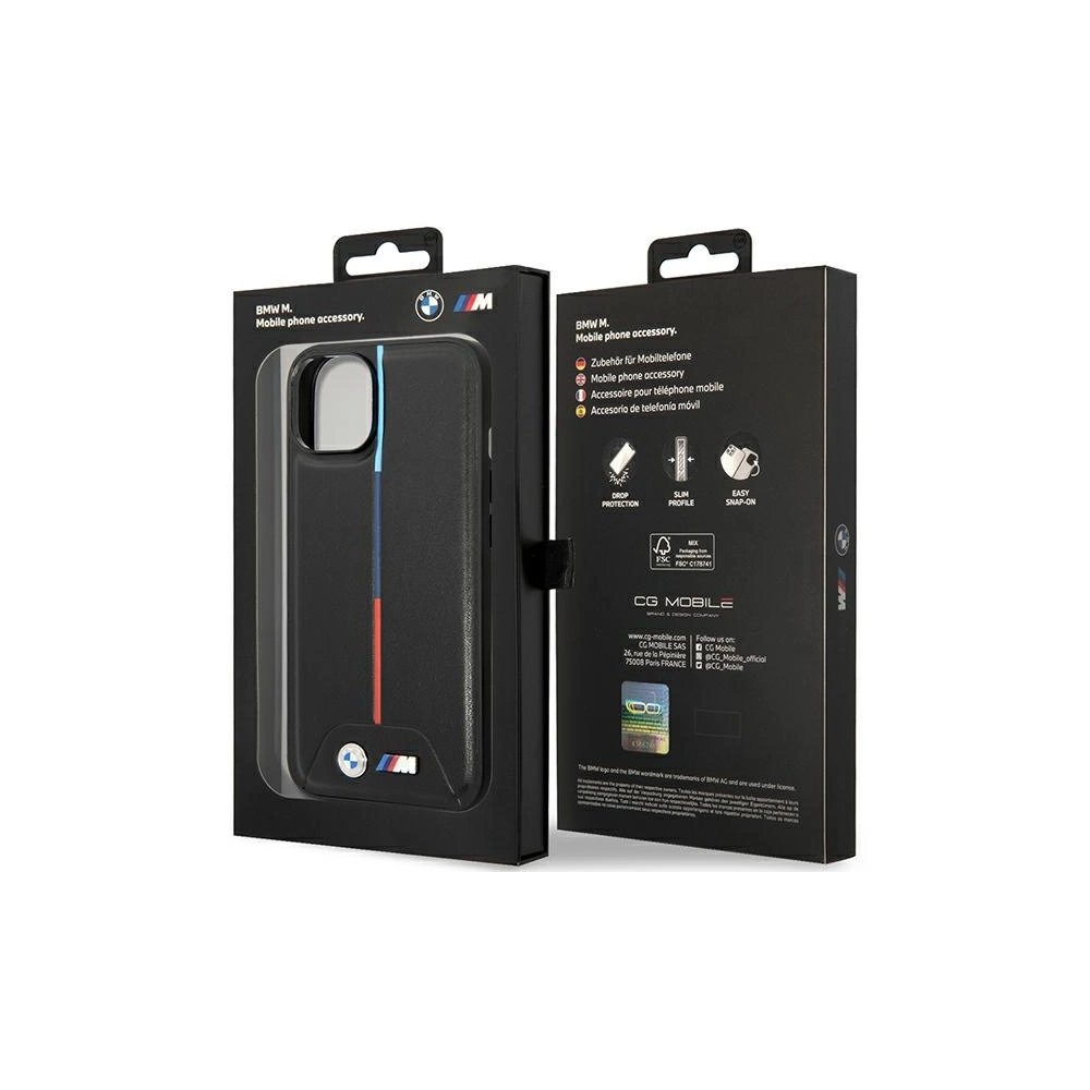 Hurtownia GSM - Etui BMW BMHCP15S22PVTK Apple iPhone 15 / 14 / 13 hardcase M Quilted Tricolor czarny/black - BMW631 - {ean13} - Hurt