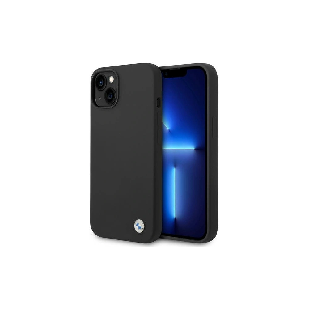Hurtownia GSM - Case BMW BMHCP15SSILBK Apple iPhone 15 / 14 / 13 Hardcase Silikon Metall-Logo schwarz/black - BMW633 - {ean13} - Hurt