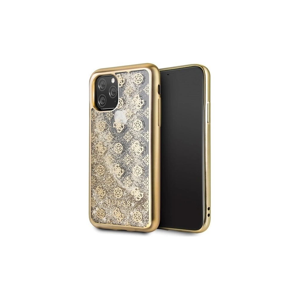 Hurtownia GSM - Etui Guess GUHCN58PEOLGGO Apple iPhone 11 Pro złoty/gold hard case 4G Peony Liquid Glitter - GUE180GLD - {ean13} - Hurt