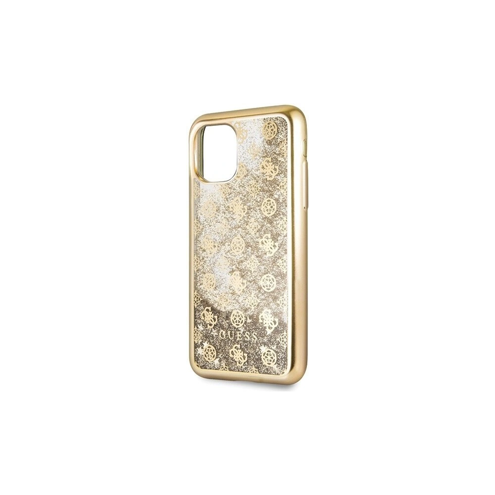 Hurtownia GSM - Etui Guess GUHCN58PEOLGGO Apple iPhone 11 Pro złoty/gold hard case 4G Peony Liquid Glitter - GUE180GLD - {ean13} - Hurt