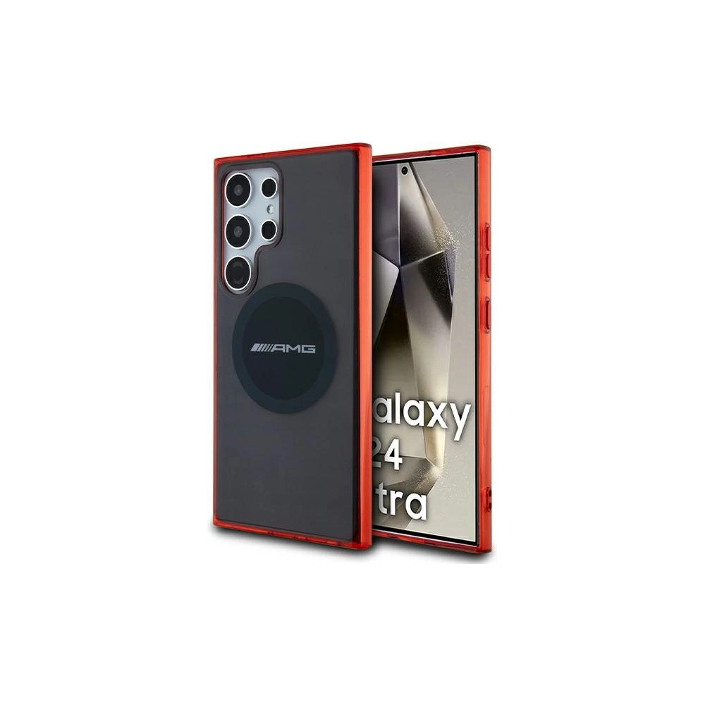 Hurtownia GSM - Etui AMG AMHMS24L23HBCK Samsung Galaxy S24 Ultra kemény tok Átlátszó Két színű MagSafe fekete/black - MRS96 - {ean13} - Hurt