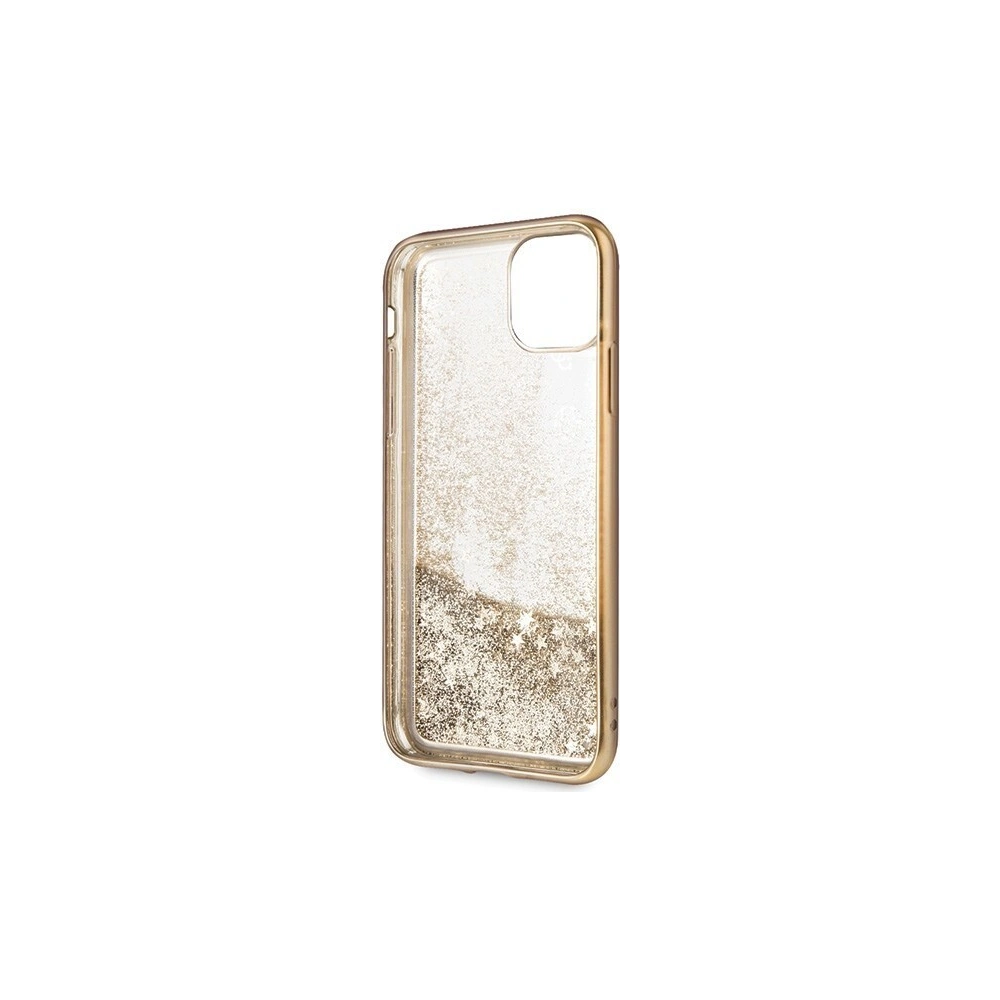 Hurtownia GSM - Etui Guess GUHCN58PEOLGGO Apple iPhone 11 Pro złoty/gold hard case 4G Peony Liquid Glitter - GUE180GLD - {ean13} - Hurt