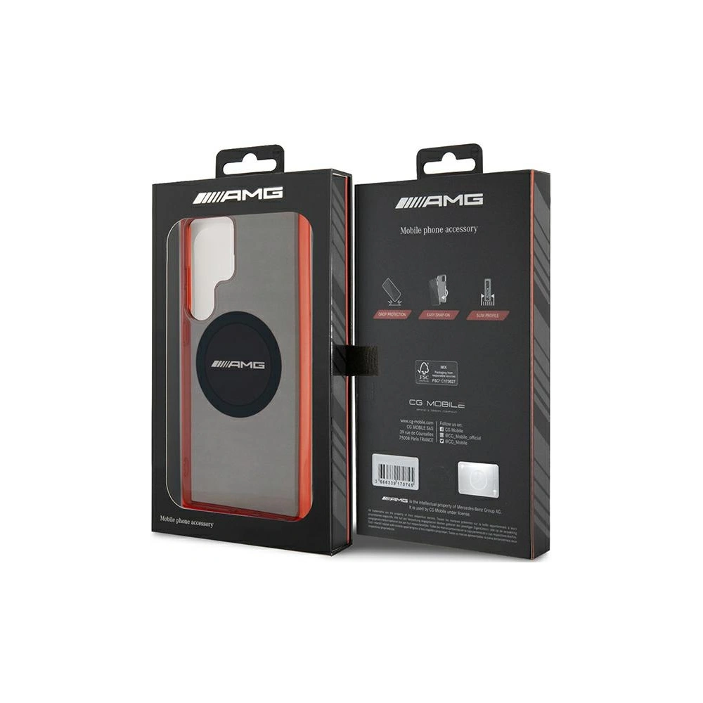 Hurtownia GSM - Etui AMG AMHMS24L23HBCK Samsung Galaxy S24 Ultra kemény tok Átlátszó Két színű MagSafe fekete/black - MRS96 - {ean13} - Hurt