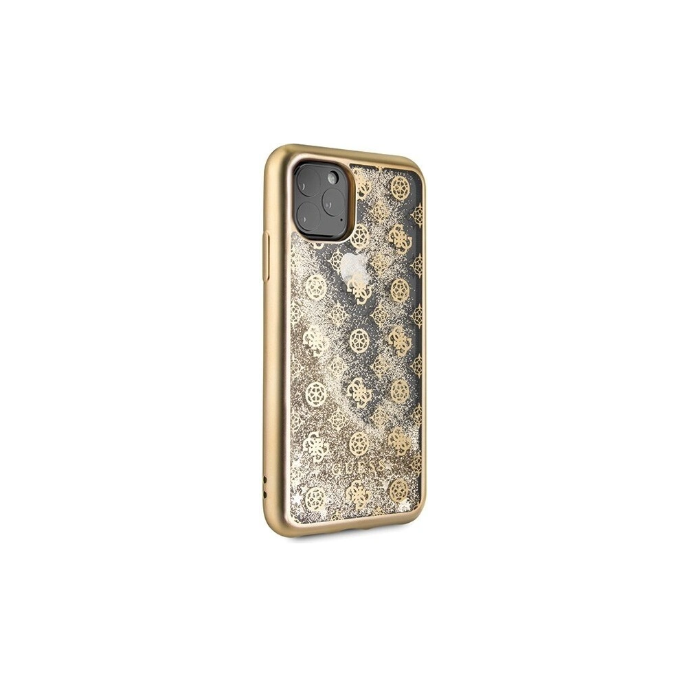 Hurtownia GSM - Etui Guess GUHCN58PEOLGGO Apple iPhone 11 Pro złoty/gold hard case 4G Peony Liquid Glitter - GUE180GLD - {ean13} - Hurt