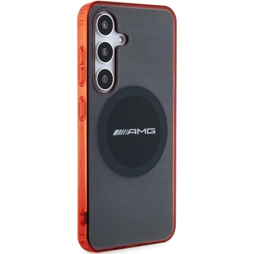 Etui AMG AMHMS24S23HBCK Samsung Galaxy S24 hardcase Transparent Bicolor MagSafe czarny/black