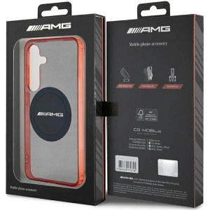 Etui AMG AMHMS24S23HBCK Samsung Galaxy S24 kemény tok Átlátszó Két színű MagSafe fekete/black