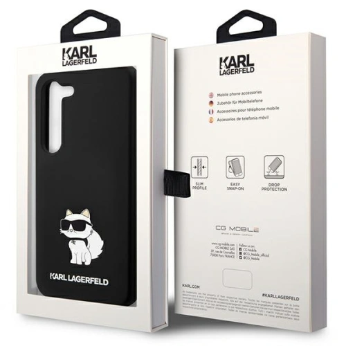 Etui Karl Lagerfeld KLHCS24MSNCHBCK Samsung Galaxy S24+ Plus hardcase Silicone Choupette czarny/black