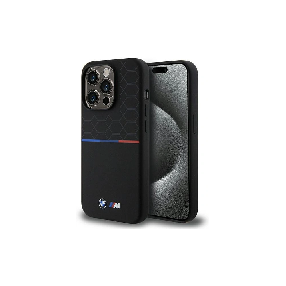 Hurtownia GSM - Case BMW BMHMP15L22SMPK Apple iPhone 15 Pro Hardcase M Silikonmuster MagSafe schwarz/black - BMW639 - {ean13} - Hurt