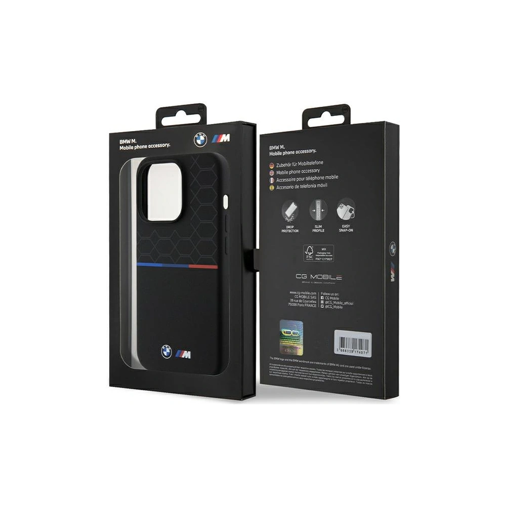 Hurtownia GSM - Case BMW BMHMP15L22SMPK Apple iPhone 15 Pro Hardcase M Silikonmuster MagSafe schwarz/black - BMW639 - {ean13} - Hurt