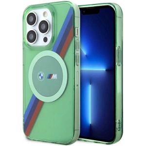 Hurtownia GSM - Etui BMW BMHMP15LHDTN Apple iPhone 15 Pro hardcase M Tricolor Stripes MagSafe zielony/green - BMW641 - {ean13} - Hurt