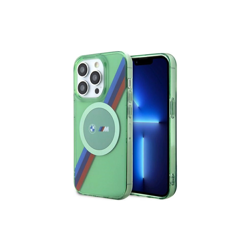 Hurtownia GSM - Case BMW BMHMP15LHDTN Apple iPhone 15 Pro Hardcase M Tricolor Stripes MagSafe grün/green - BMW641 - {ean13} - Hurt