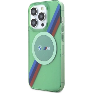 Hurtownia GSM - Etui BMW BMHMP15LHDTN Apple iPhone 15 Pro hardcase M Tricolor Stripes MagSafe zelený/green - BMW641 - {ean13} - Hurt