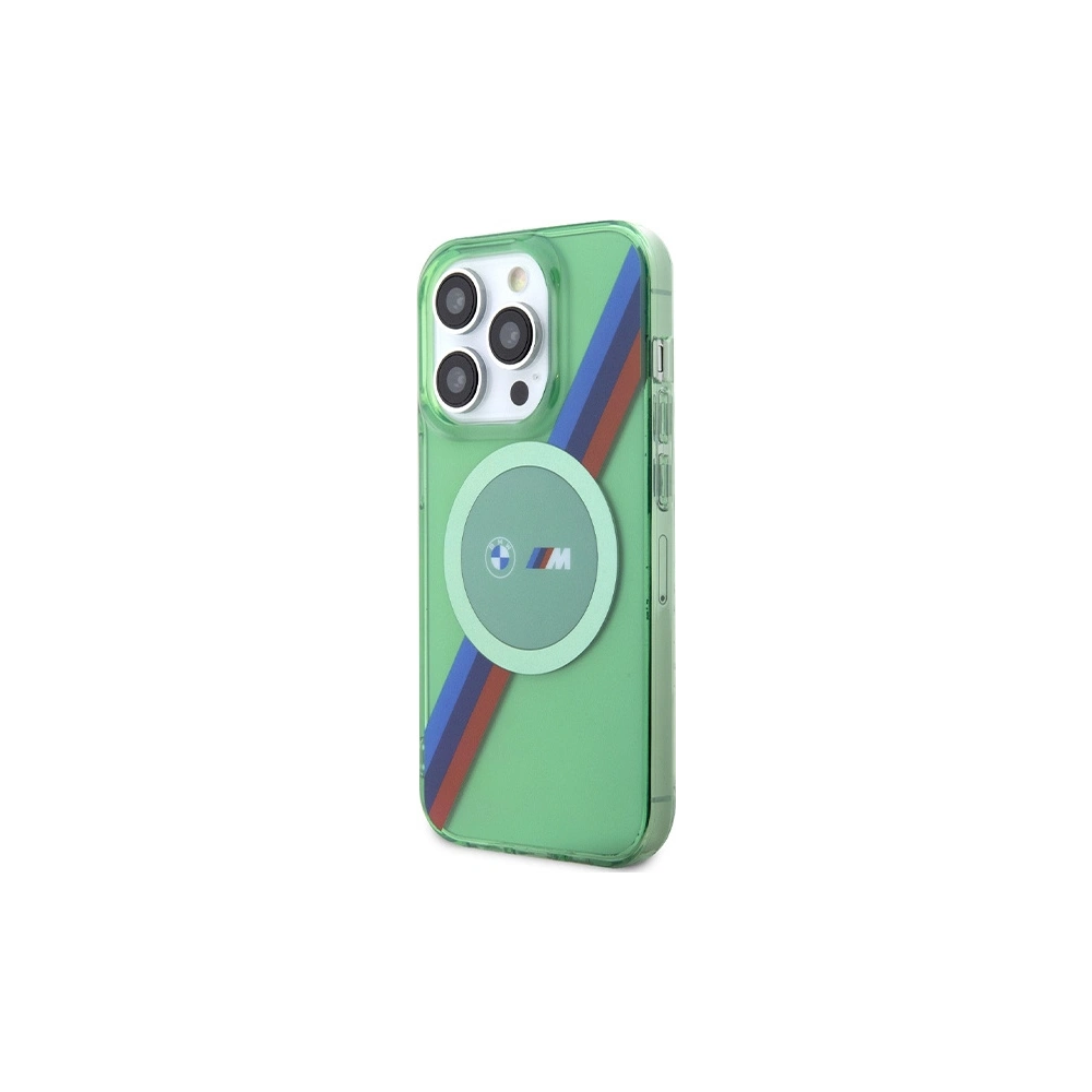 Hurtownia GSM - Case BMW BMHMP15LHDTN Apple iPhone 15 Pro Hardcase M Tricolor Stripes MagSafe grün/green - BMW641 - {ean13} - Hurt