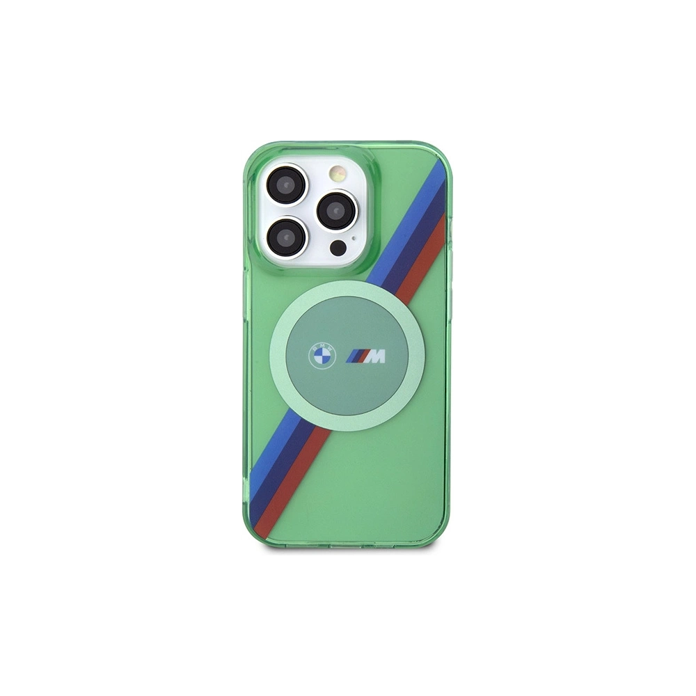 Hurtownia GSM - Case BMW BMHMP15LHDTN Apple iPhone 15 Pro Hardcase M Tricolor Stripes MagSafe grün/green - BMW641 - {ean13} - Hurt