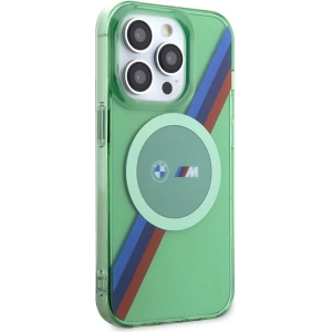 Hurtownia GSM - Etui BMW BMHMP15LHDTN Apple iPhone 15 Pro hardcase M Tricolor Stripes MagSafe zielony/green - BMW641 - {ean13} - Hurt