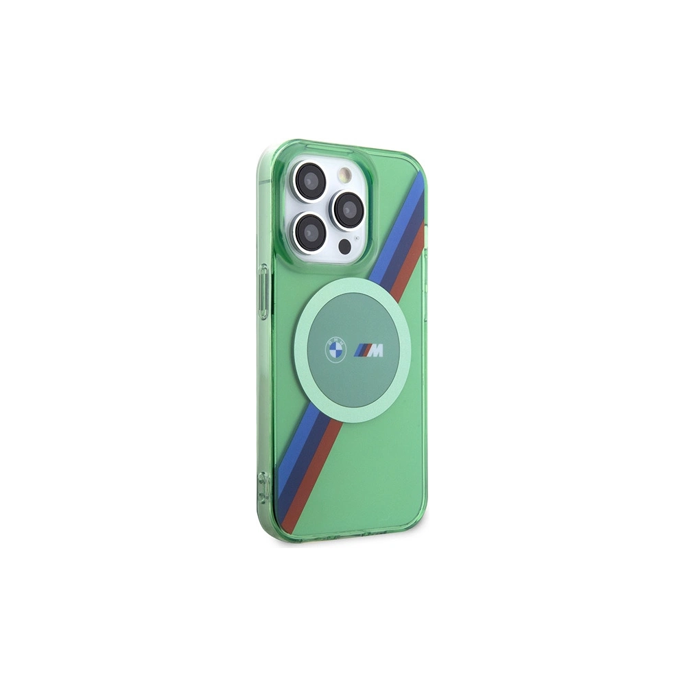 Hurtownia GSM - Etui BMW BMHMP15LHDTN Apple iPhone 15 Pro hardcase M Tricolor Stripes MagSafe verde/green - BMW641 - {ean13} - Hurt
