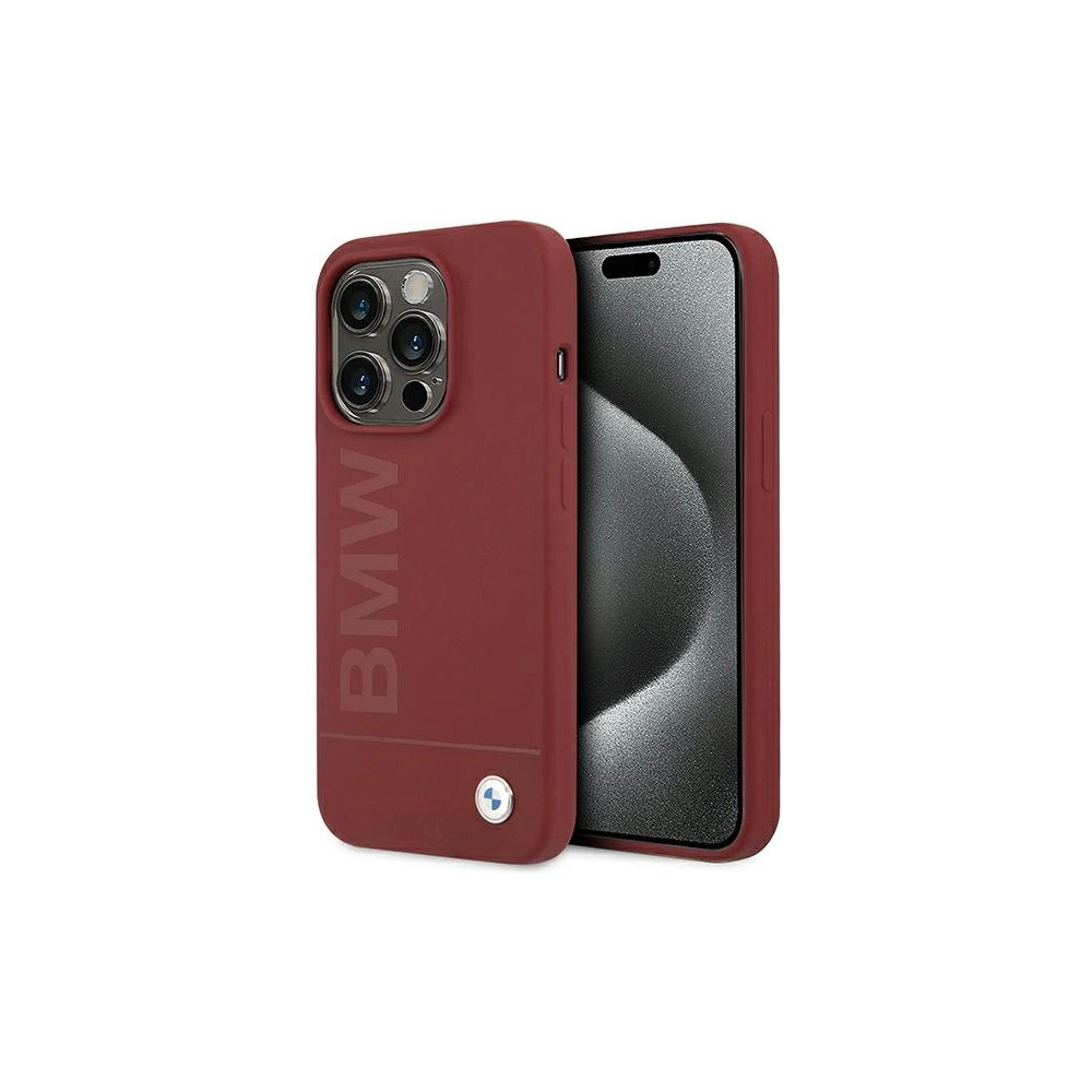 Hurtownia GSM - Etui BMW BMHMP15LSLBLRE Apple iPhone 15 Pro hardcase Silicone Big Logo MagSafe roșu/red - BMW642 - {ean13} - Hurt