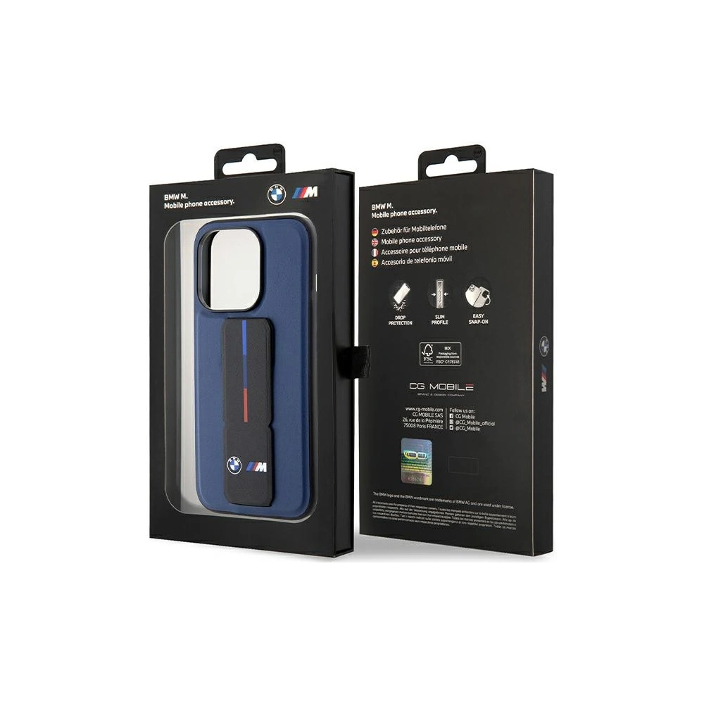 Hurtownia GSM - Case BMW BMHCP15LGSPBIV Apple iPhone 15 Pro Hardcase M Grip Stand Bicolor navy/blau - BMW643 - {ean13} - Hurt