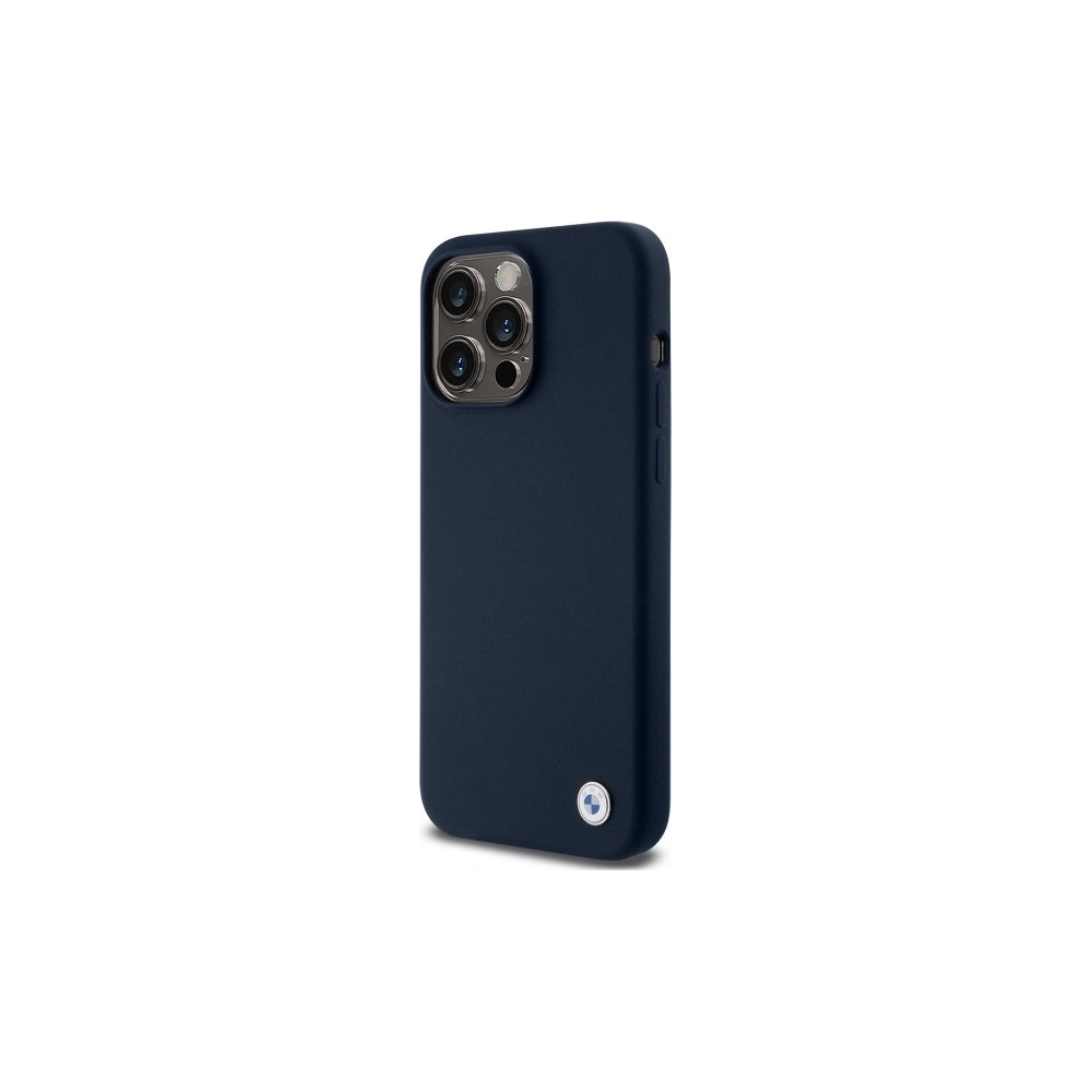 Hurtownia GSM - Etui BMW BMHCP15XSILNA Apple iPhone 15 Pro Max hardcase silikonový kovový logo tmavě modrý/navy - BMW646 - {ean13} - Hurt