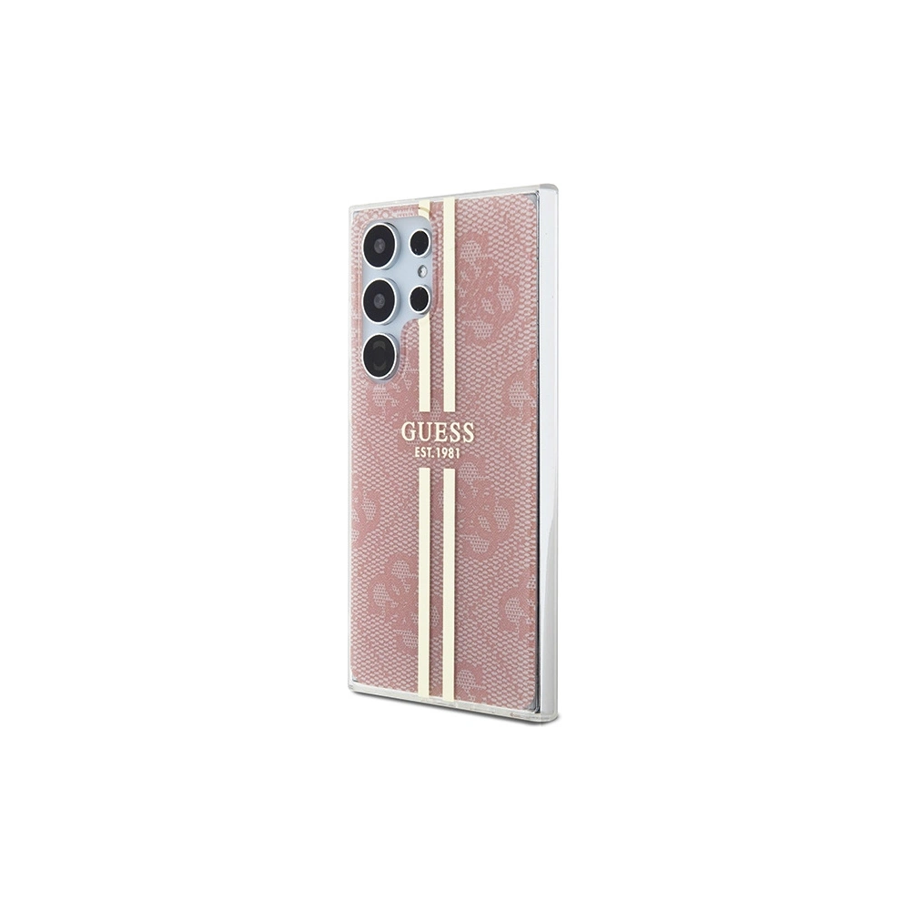 Hurtownia GSM - Etui Guess GUHCS24LH4PSEGP Samsung Galaxy S24 Ultra kemény tok IML 4G Arany csík rózsaszín/pink - GUE3334 - {ean13} - Hurt
