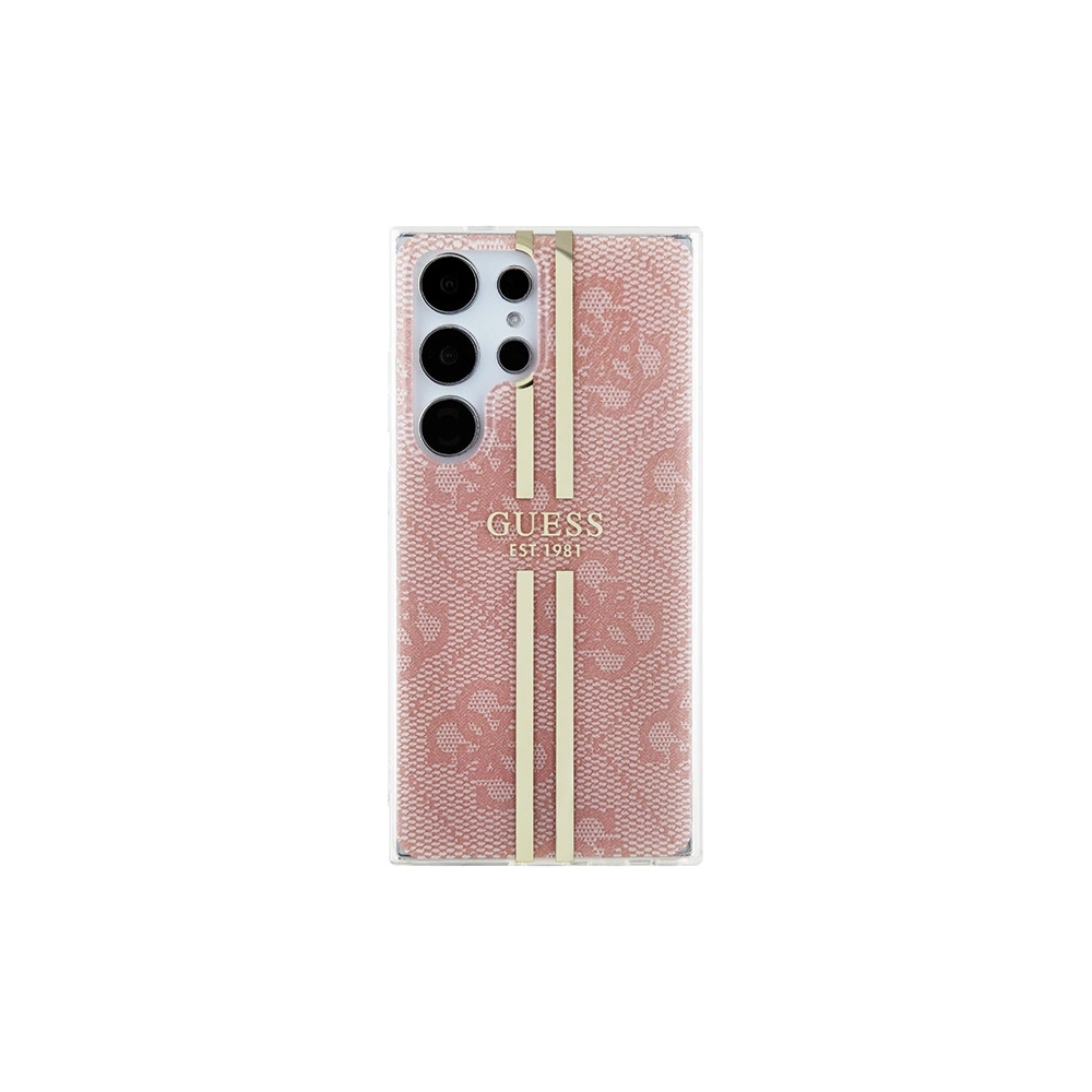 Hurtownia GSM - Etui Guess GUHCS24LH4PSEGP Samsung Galaxy S24 Ultra kemény tok IML 4G Arany csík rózsaszín/pink - GUE3334 - {ean13} - Hurt