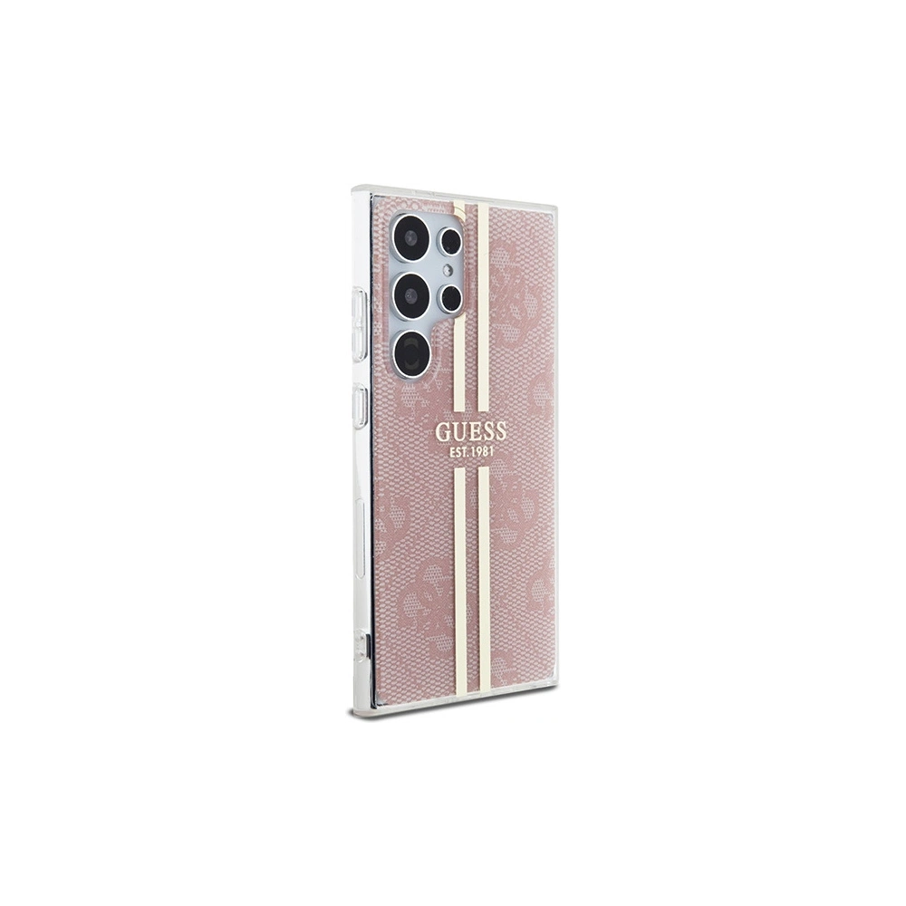 Hurtownia GSM - Etui Guess GUHCS24LH4PSEGP Samsung Galaxy S24 Ultra kemény tok IML 4G Arany csík rózsaszín/pink - GUE3334 - {ean13} - Hurt