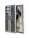 Tok Guess GUHCS24LH4PSEGW Samsung Galaxy S24 Ultra kemény tok IML 4G Arany csík barna/brown