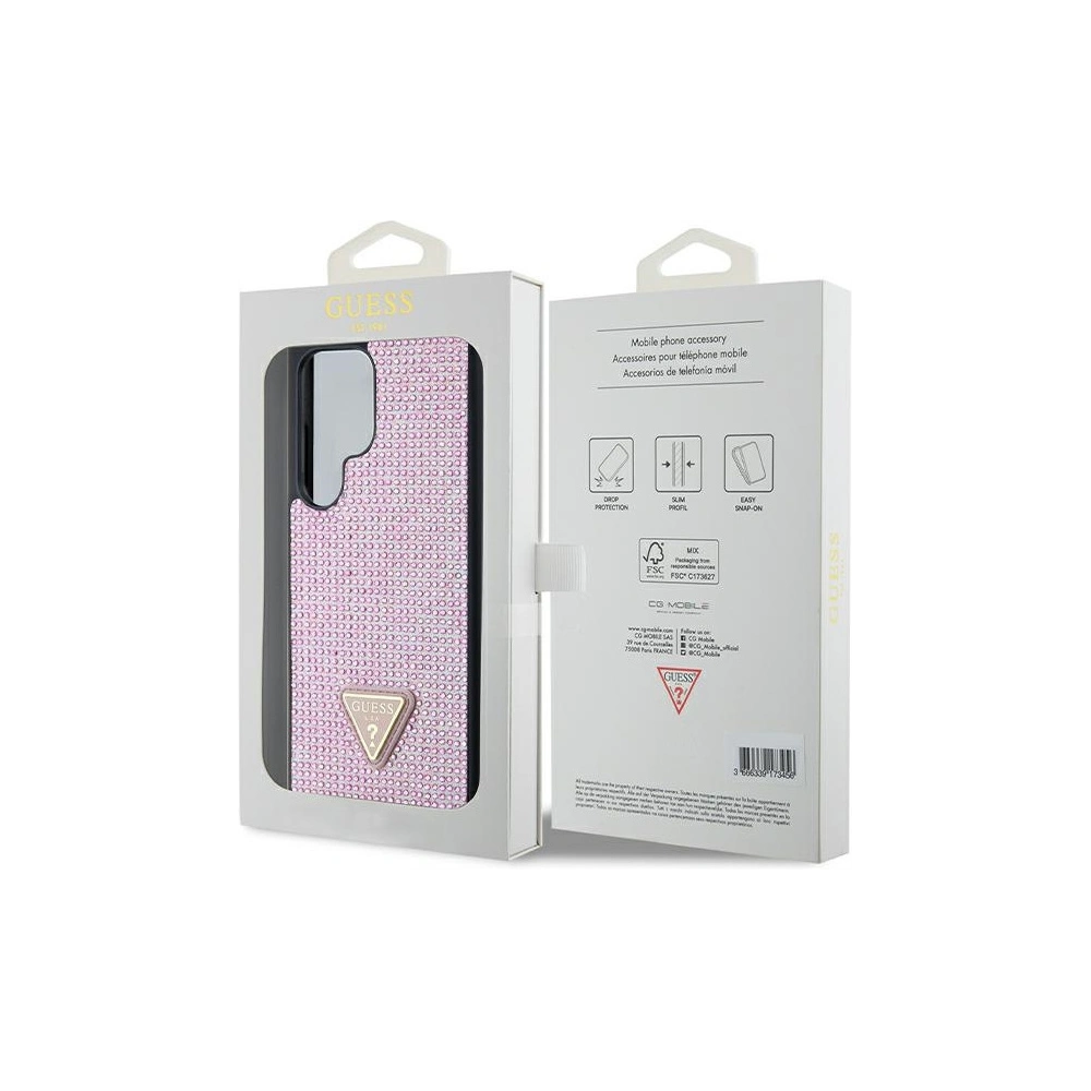 Hurtownia GSM - Etui Guess GUHCS24LHDGPPP Samsung Galaxy S24 Ultra hardcase Rhinestone Triangle roz/pink - GUE3338 - {ean13} - Hurt