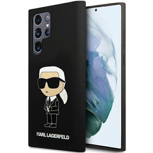 Karl Lagerfeld Distributor - 3666339242312 - KLD1909 - Karl Lagerfeld KLHCS24LSNIKBCK Samsung Galaxy S24 Ultra hardcase Silicone Ikonik black - B2B homescreen