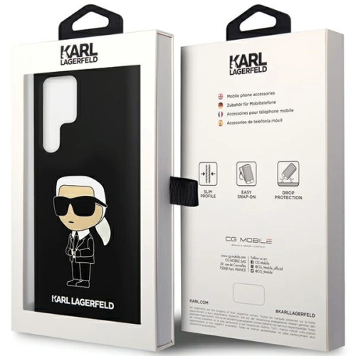 Etui Karl Lagerfeld KLHCS24LSNIKBCK Samsung Galaxy S24 Ultra hardcase Silicone Ikonik czarny/black