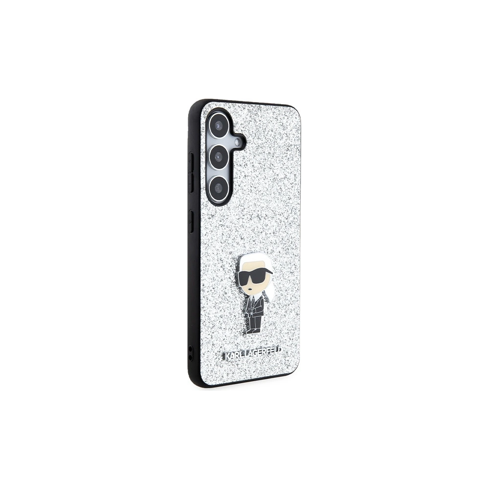 Hurtownia GSM - Etui Karl Lagerfeld KLHCS24MGCNPSG Samsung Galaxy S24+ Plus tvrdý kryt Fixed Glitter Ikonik Logo Metal Pin stříbrný/silver - KLD1910 - {ean13} - Hurt