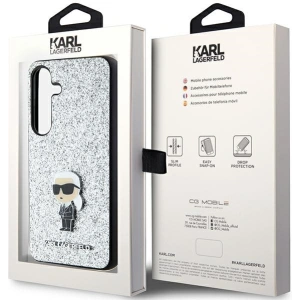 Wholesale Karl Lagerfeld KLHCS24MGCNPSG Samsung Galaxy S24+ Plus hardcase Fixed Glitter Ikonik Logo Metal Pin silver - KLD1910 - {ean13} - Hurt
