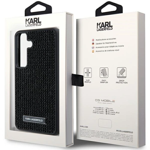 Etui Karl Lagerfeld KLHCS24MHDSPRK Samsung Galaxy S24+ Plus hardcase Rhinestone Metal Logo czarny/black