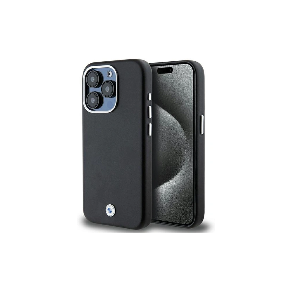 Hurtownia GSM - Case BMW BMHMP15L23PUFWK Apple iPhone 15 Pro Signature Wrapped Metal MagSafe schwarz/black - BMW651 - {ean13} - Hurt