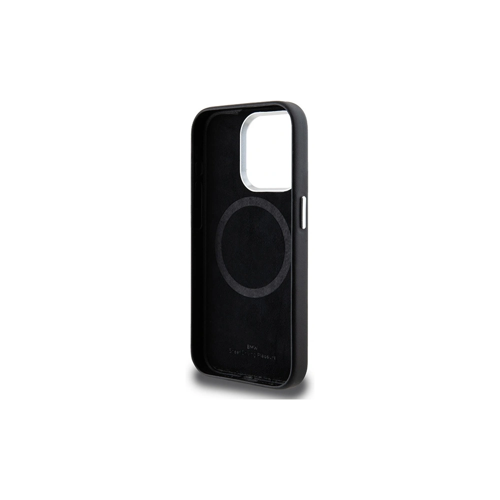 Hurtownia GSM - Case BMW BMHMP15L23PUFWK Apple iPhone 15 Pro Signature Wrapped Metal MagSafe schwarz/black - BMW651 - {ean13} - Hurt