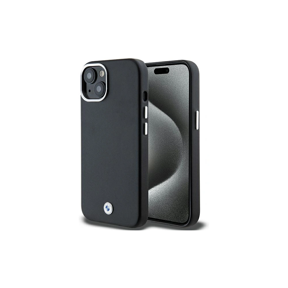 Hurtownia GSM - Etui BMW BMHMP15M23PUFWK Apple iPhone 15 Plus / 14 Plus Signature Wrapped Metal MagSafe černý/black - BMW652 - {ean13} - Hurt