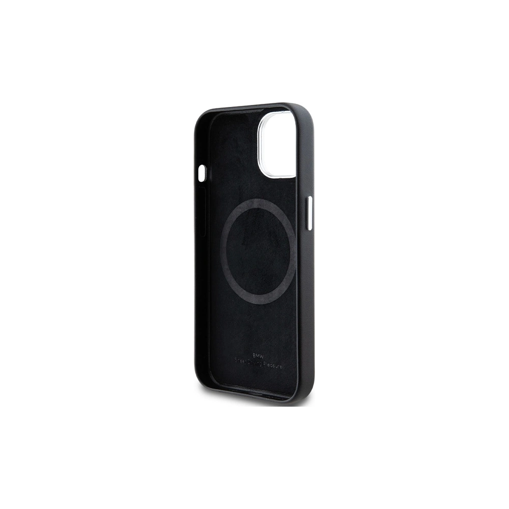 Hurtownia GSM - Etui BMW BMHMP15M23PUFWK Apple iPhone 15 Plus / 14 Plus Signature Wrapped Metal MagSafe černý/black - BMW652 - {ean13} - Hurt