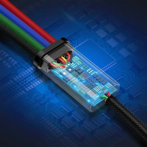 Wholesale Cable USB Baseus Fast 4w1 USB-C / 2x Lightning / Micro 3,5A 1,2m Black - BSU635BLK - {ean13} - Hurt
