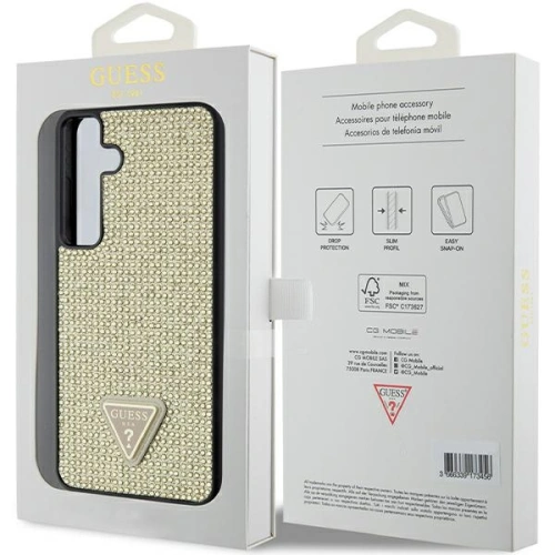 Etui Guess GUHCS24MHDGPPD Samsung Galaxy S24+ Plus hardcase Rhinestone Triangle złoty/gold