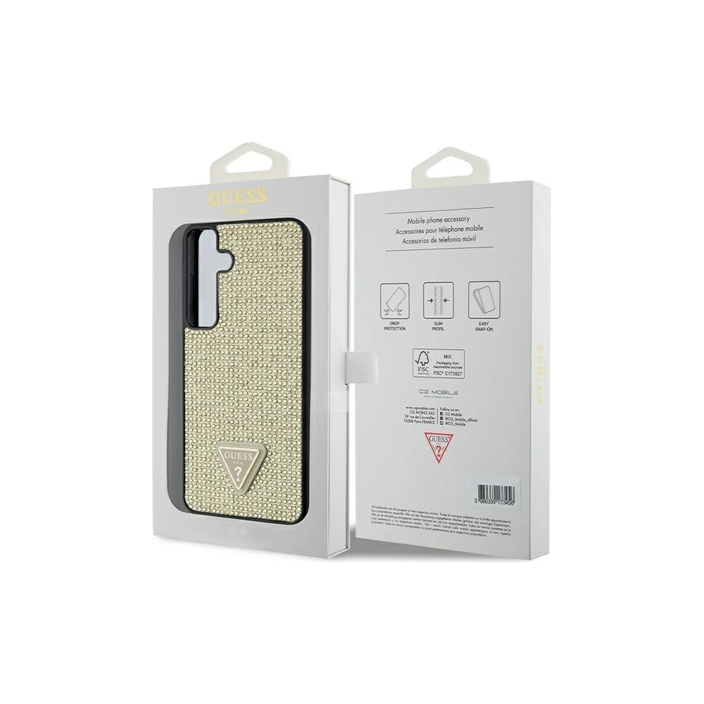 Hurtownia GSM - Case Guess GUHCS24MHDGPPD Samsung Galaxy S24+ Plus Hardcase Rhinestone Triangle gold - GUE3341 - {ean13} - Hurt