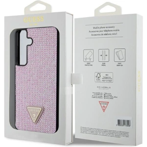 Wholesale Guess GUHCS24MHDGPPP Samsung Galaxy S24+ Plus hardcase Rhinestone Triangle pink - GUE3343 - {ean13} - Hurt
