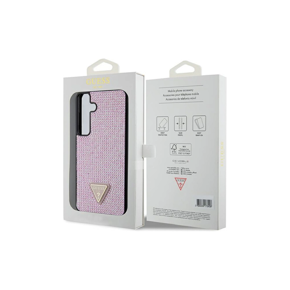 Hurtownia GSM - Etui Guess GUHCS24MHDGPPP Samsung Galaxy S24+ Plus hardcase Rhinestone Triangle růžový/pink - GUE3343 - {ean13} - Hurt