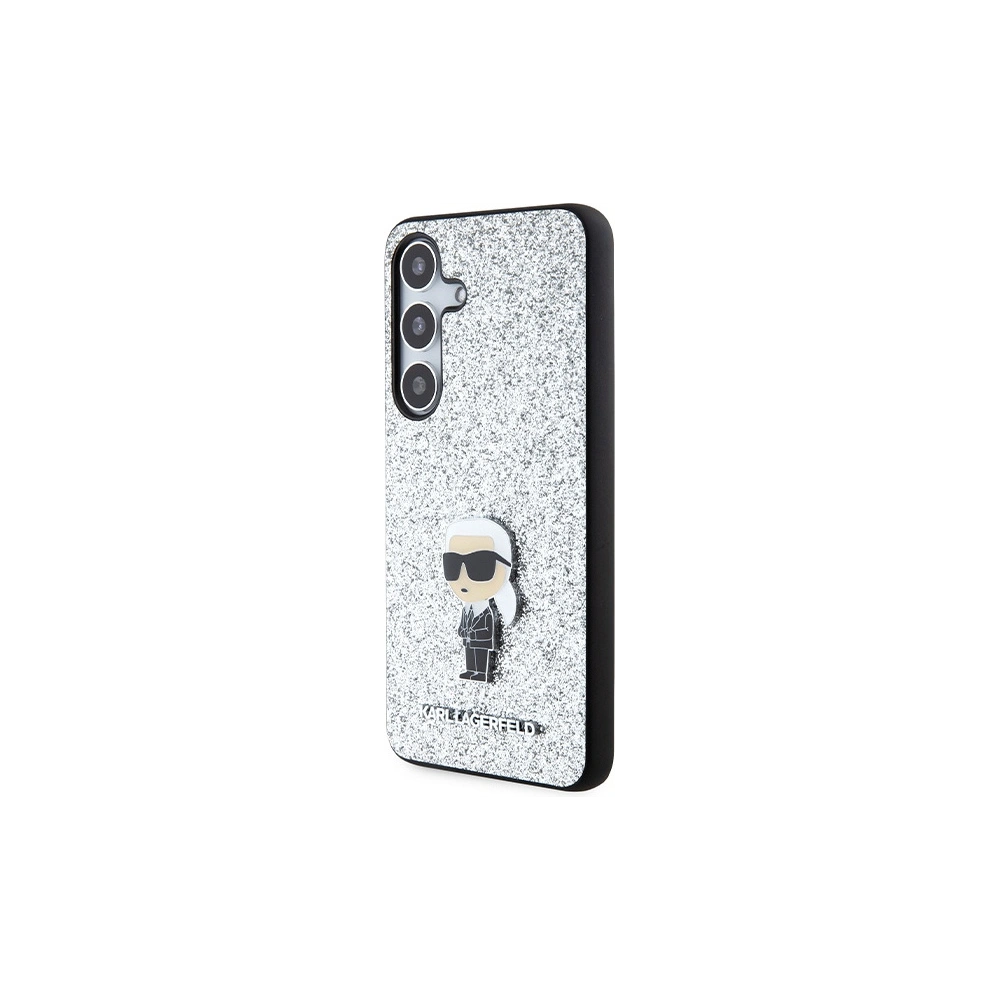 Hurtownia GSM - Etui Karl Lagerfeld KLHCS24SGCNPSG Samsung Galaxy S24 hardcase Fixed Glitter Ikonik Logo Metal Pin argintiu/silver - KLD1915 - {ean13} - Hurt