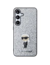 Hurtownia GSM - Etui Karl Lagerfeld KLHCS24SGCNPSG Samsung Galaxy S24 hardcase Fixed Glitter Ikonik Logo Metal Pin argintiu/silver - KLD1915 - {ean13} - Hurt